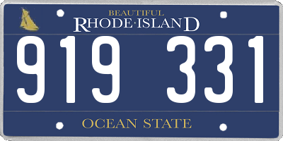 RI license plate 919331