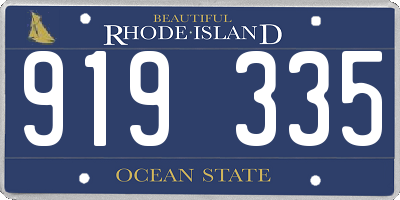 RI license plate 919335