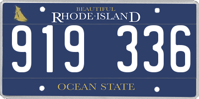 RI license plate 919336