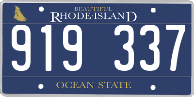 RI license plate 919337
