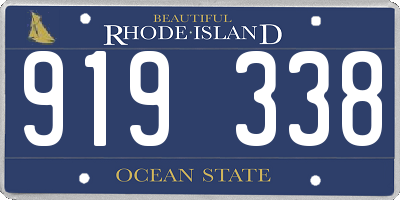 RI license plate 919338