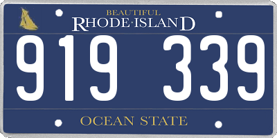RI license plate 919339