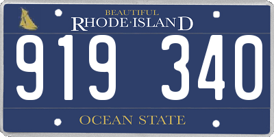 RI license plate 919340