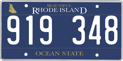 RI license plate 919348