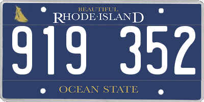 RI license plate 919352