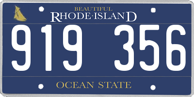 RI license plate 919356