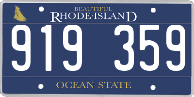 RI license plate 919359