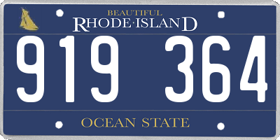 RI license plate 919364