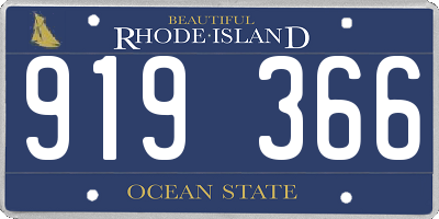 RI license plate 919366