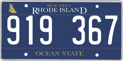 RI license plate 919367