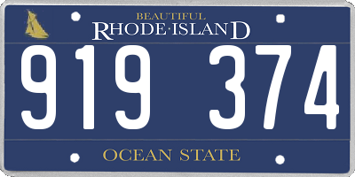 RI license plate 919374