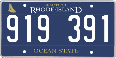 RI license plate 919391