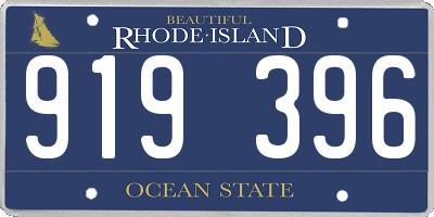 RI license plate 919396