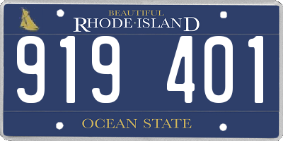 RI license plate 919401