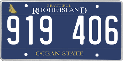 RI license plate 919406
