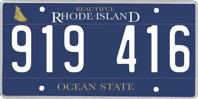 RI license plate 919416