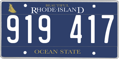 RI license plate 919417