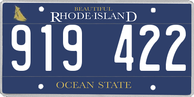 RI license plate 919422