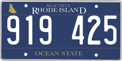 RI license plate 919425