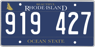 RI license plate 919427