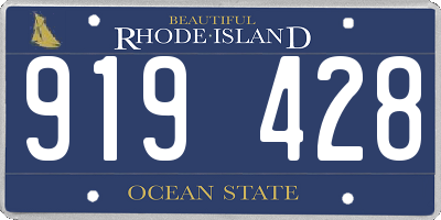 RI license plate 919428