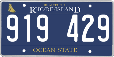 RI license plate 919429