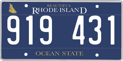 RI license plate 919431