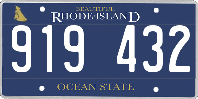 RI license plate 919432