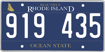 RI license plate 919435