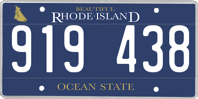 RI license plate 919438