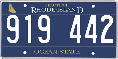 RI license plate 919442