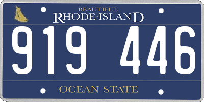 RI license plate 919446