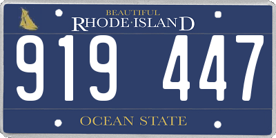 RI license plate 919447