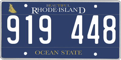 RI license plate 919448