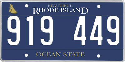 RI license plate 919449