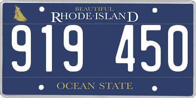 RI license plate 919450