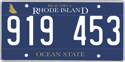 RI license plate 919453