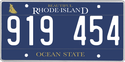 RI license plate 919454