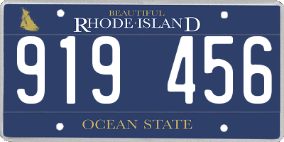 RI license plate 919456