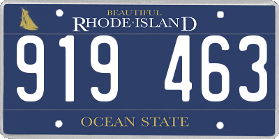RI license plate 919463