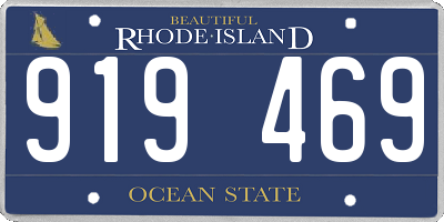 RI license plate 919469