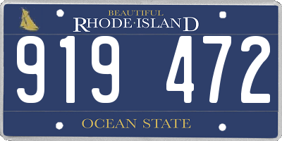 RI license plate 919472
