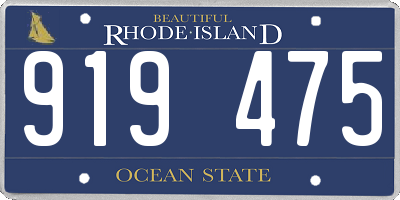 RI license plate 919475