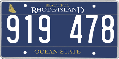 RI license plate 919478