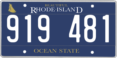 RI license plate 919481