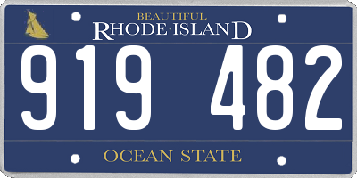 RI license plate 919482