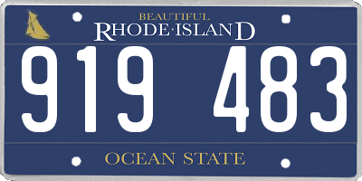 RI license plate 919483