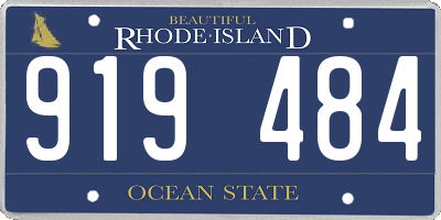 RI license plate 919484