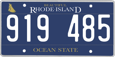 RI license plate 919485