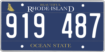 RI license plate 919487